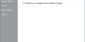 EDI-Geschäftspartner Pflichtfelder-Einstellungen