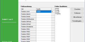 Importassistent Feldzuordnung