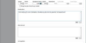 Vertragsposition bearbeiten